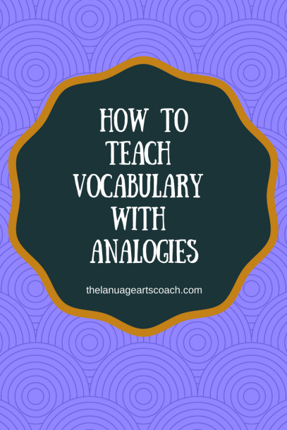 teach vocabulary with analogies pinterest